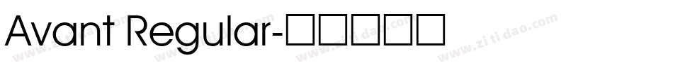 Avant Regular字体转换